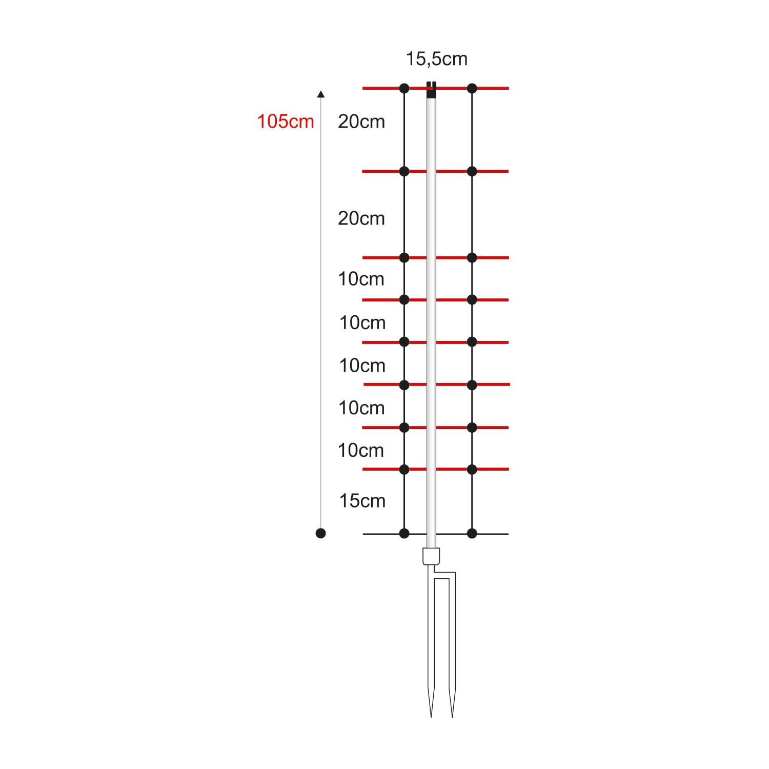 horizont-horinetz-schafnetz-50m-105cm-elektrozaun-doppelspitze image 8