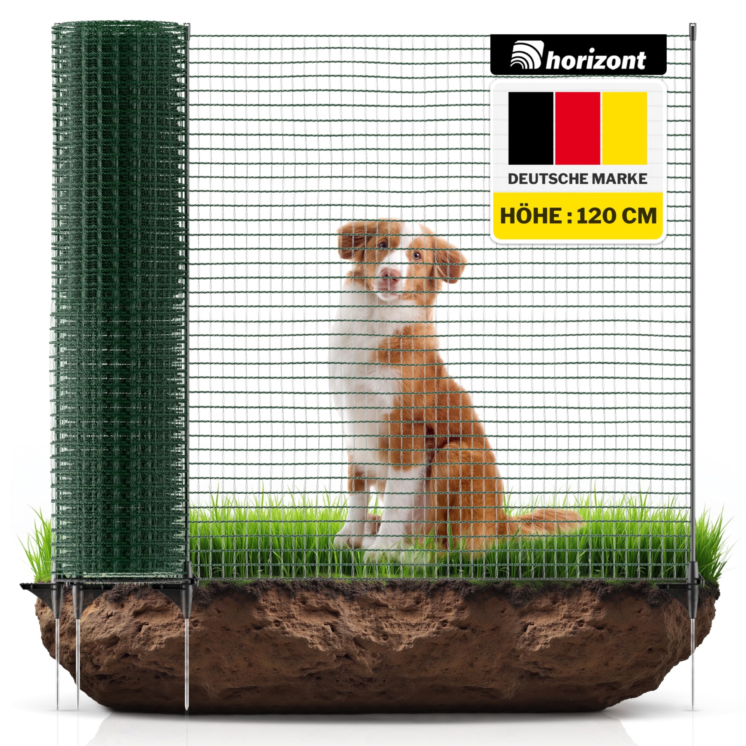 horizont-trapper-hundezaunfix-120-cm-x-15-m-engmaschig-gr-n image 8