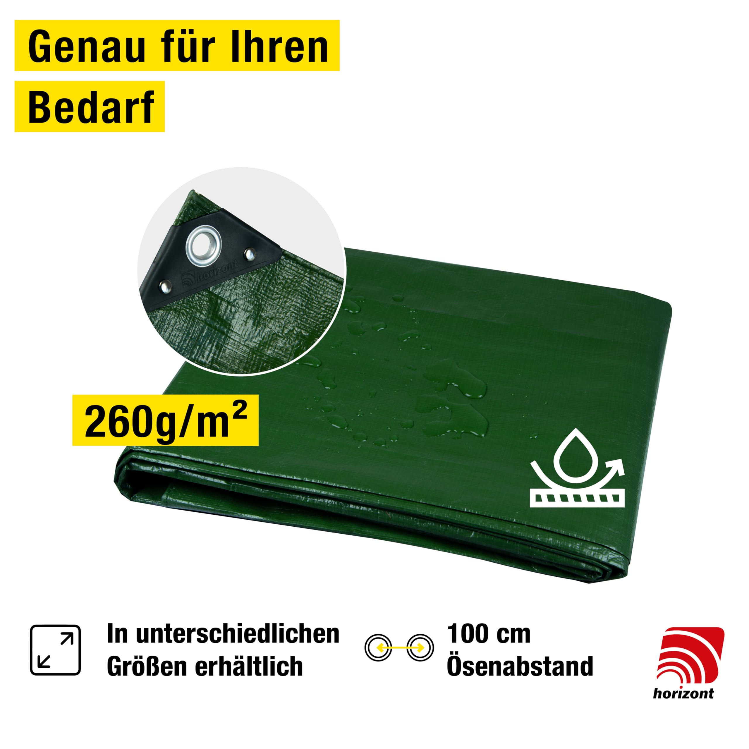 horizont-trapper-abdeckplane-8x10m-wasserdicht-gr-n-260g image 2