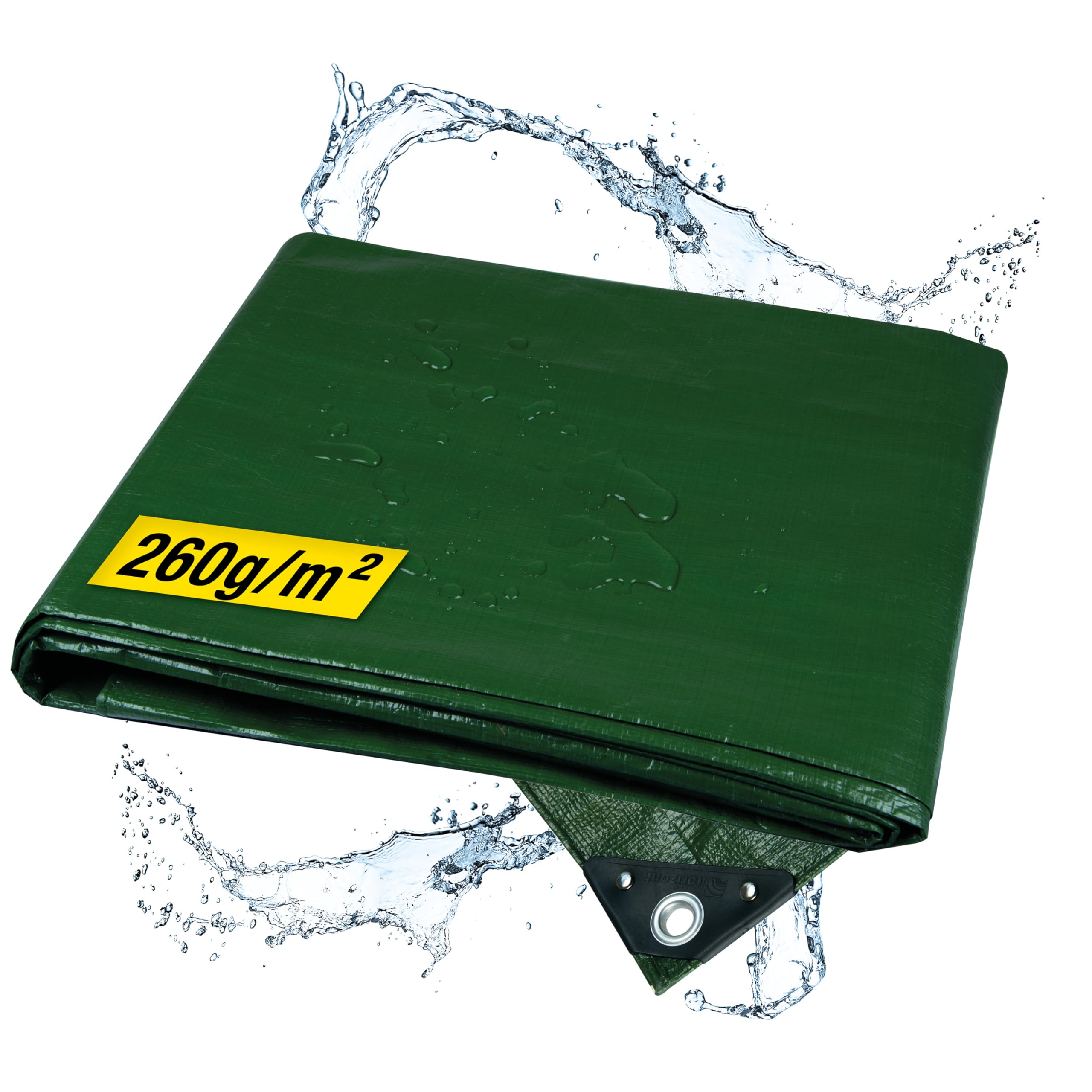 horizont-trapper-abdeckplane-8x10m-wasserdicht-gr-n-260g image 1
