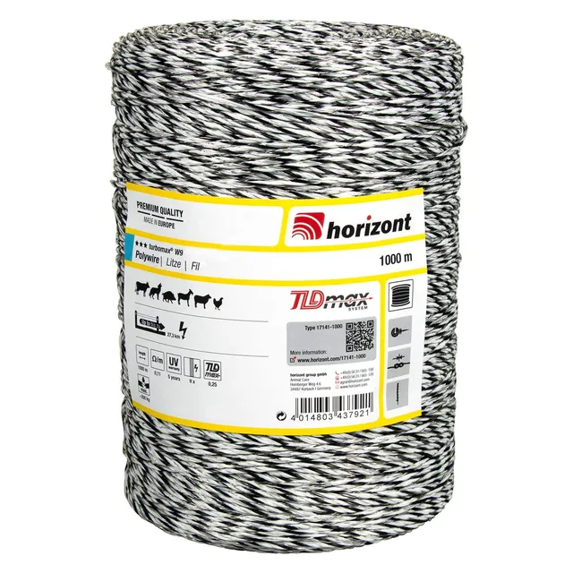 horizont-turbomax-w9-weidezaunlitze-1000-m-wei-200-kg image 1