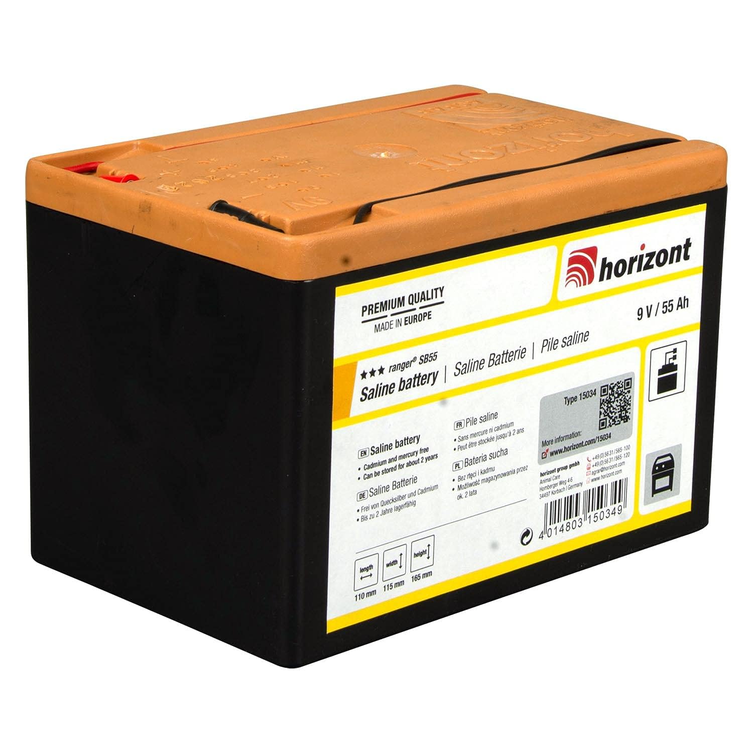 horizont-ranger-sb55-weidezaunbatterie-9v-55ah-zink-kohle image 1