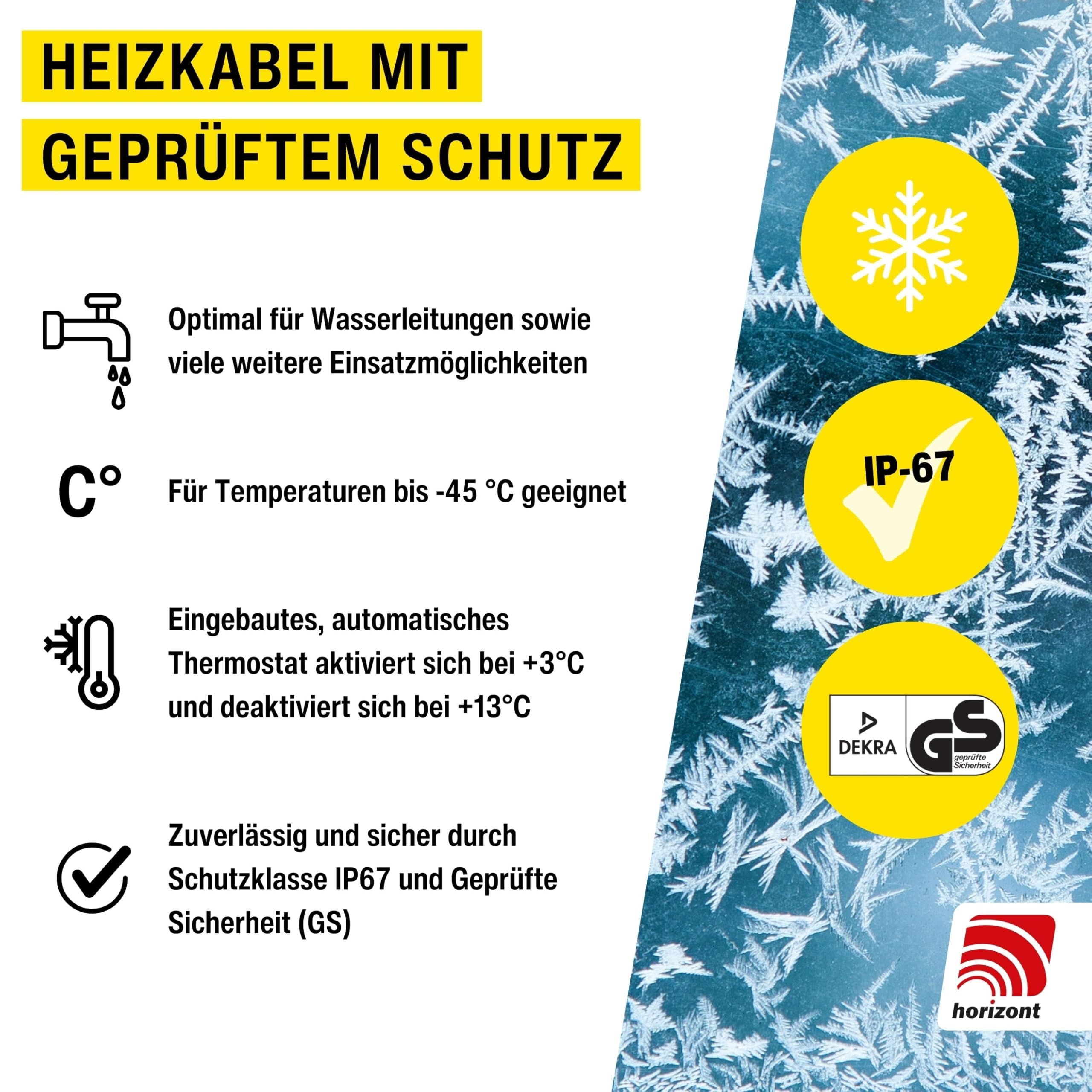 horizont-farmer-heizkabel-thermostat-15-m-240-w-frostschutz image 2