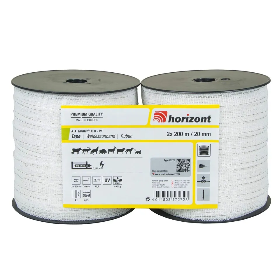 horizont-farmer-t20-w-weidezaunband-200-m-20-mm-doppelpack image 1