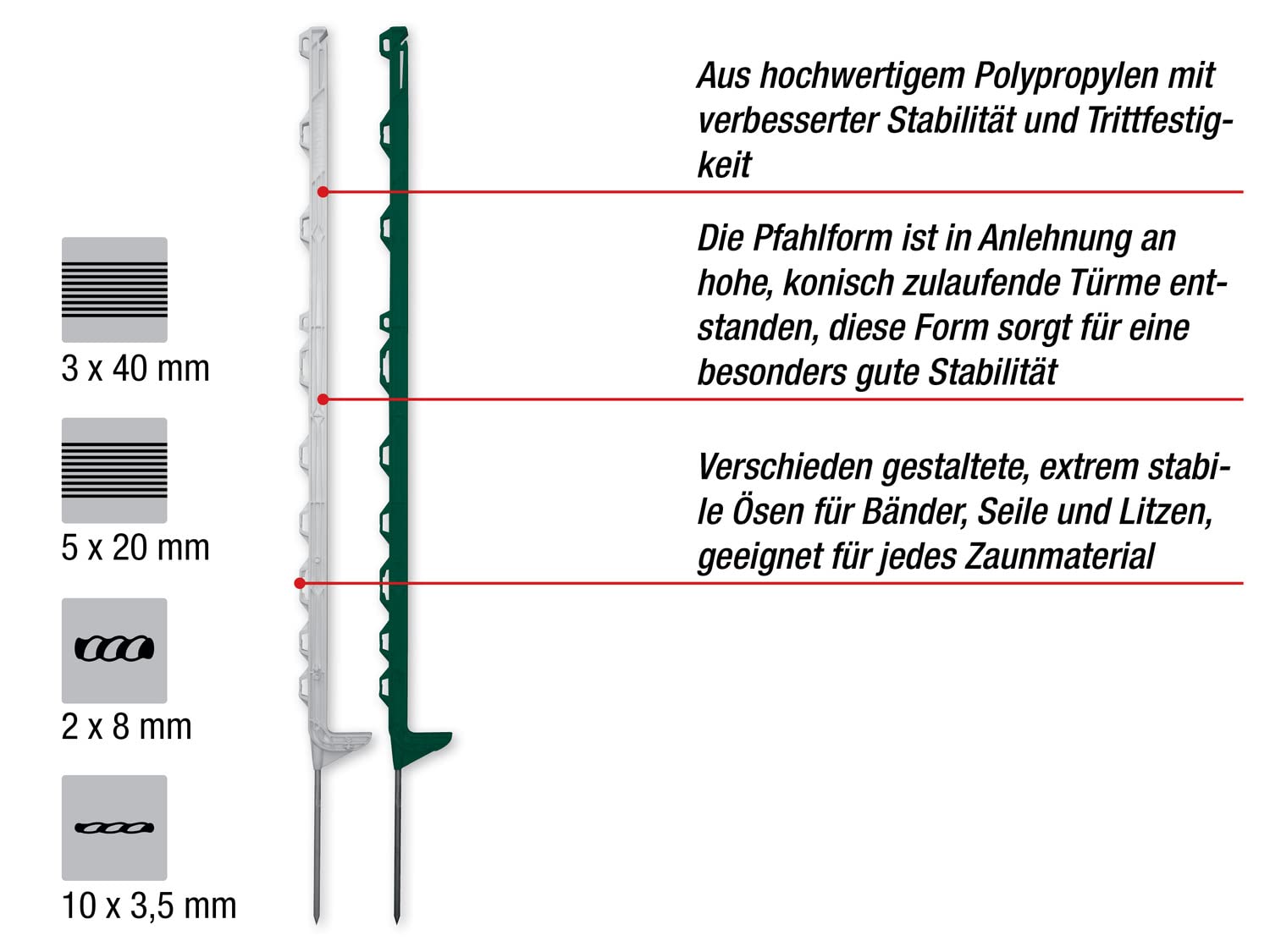 horizont-farmer-weidezaunpfahl-115-cm-kunststoff-11-sen image 2
