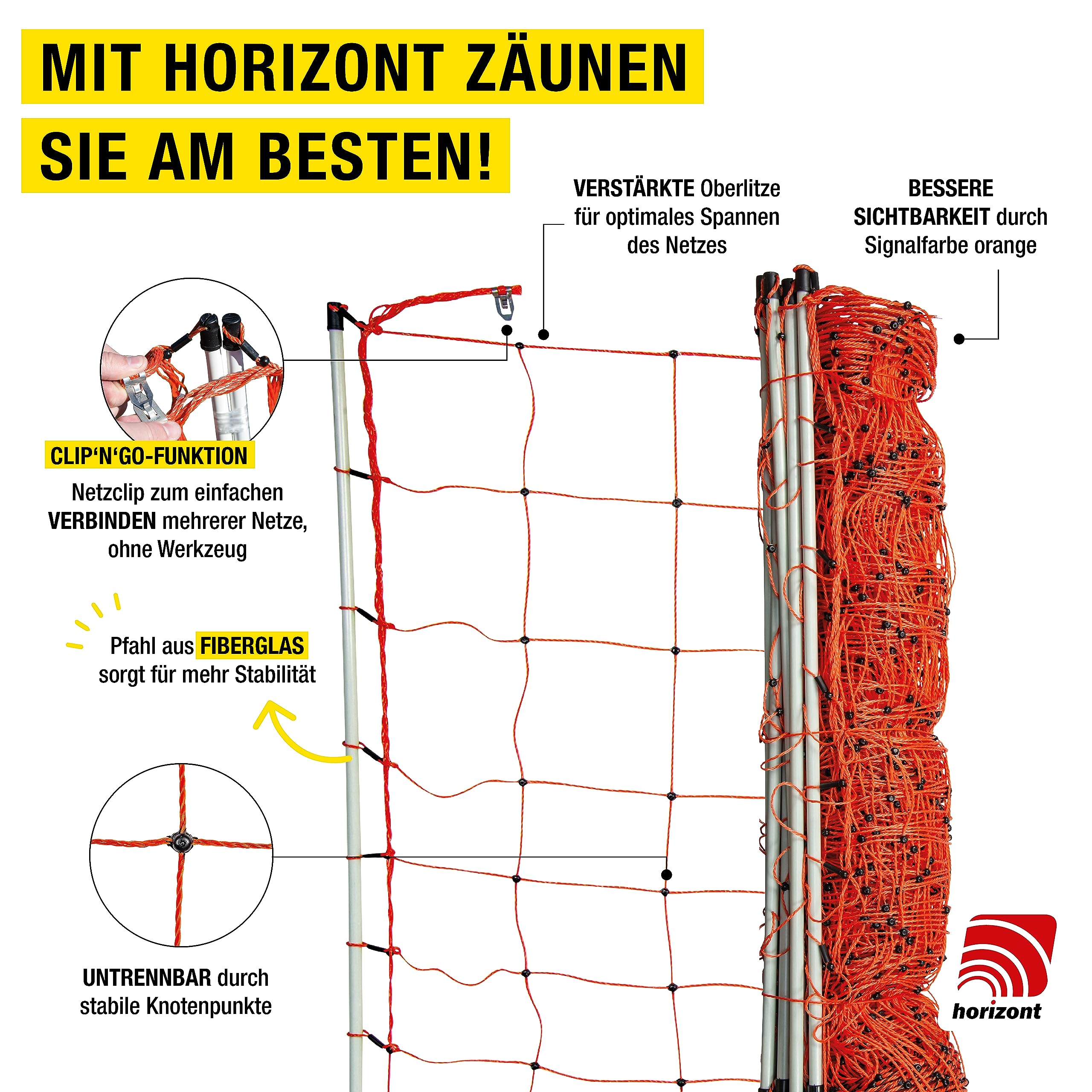 horizont-horinetz-schafzaun-50-m-90-cm-doppelspitze-orange image 3
