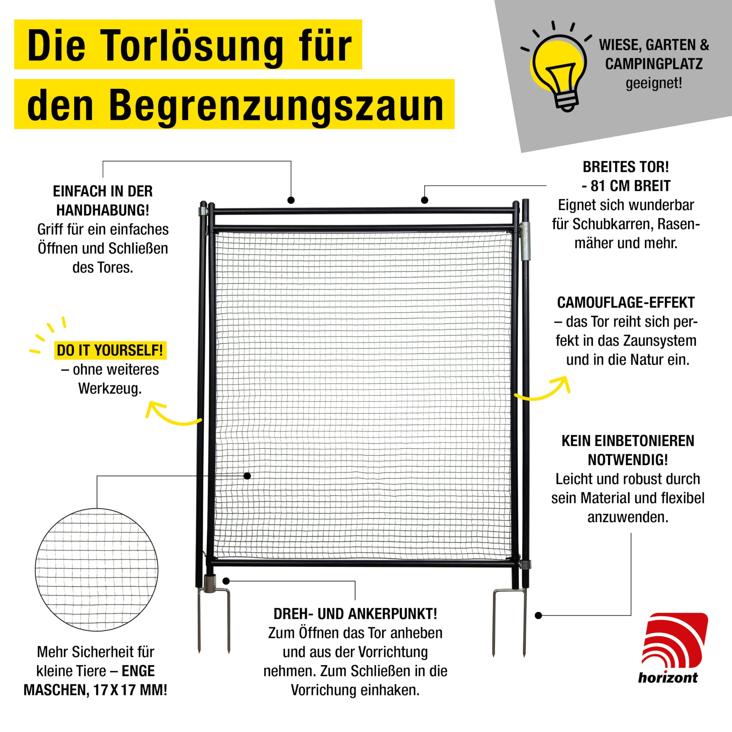 horizont-farmer-tor-begrenzungszaun-90-105-cm-ohne-strom image 2