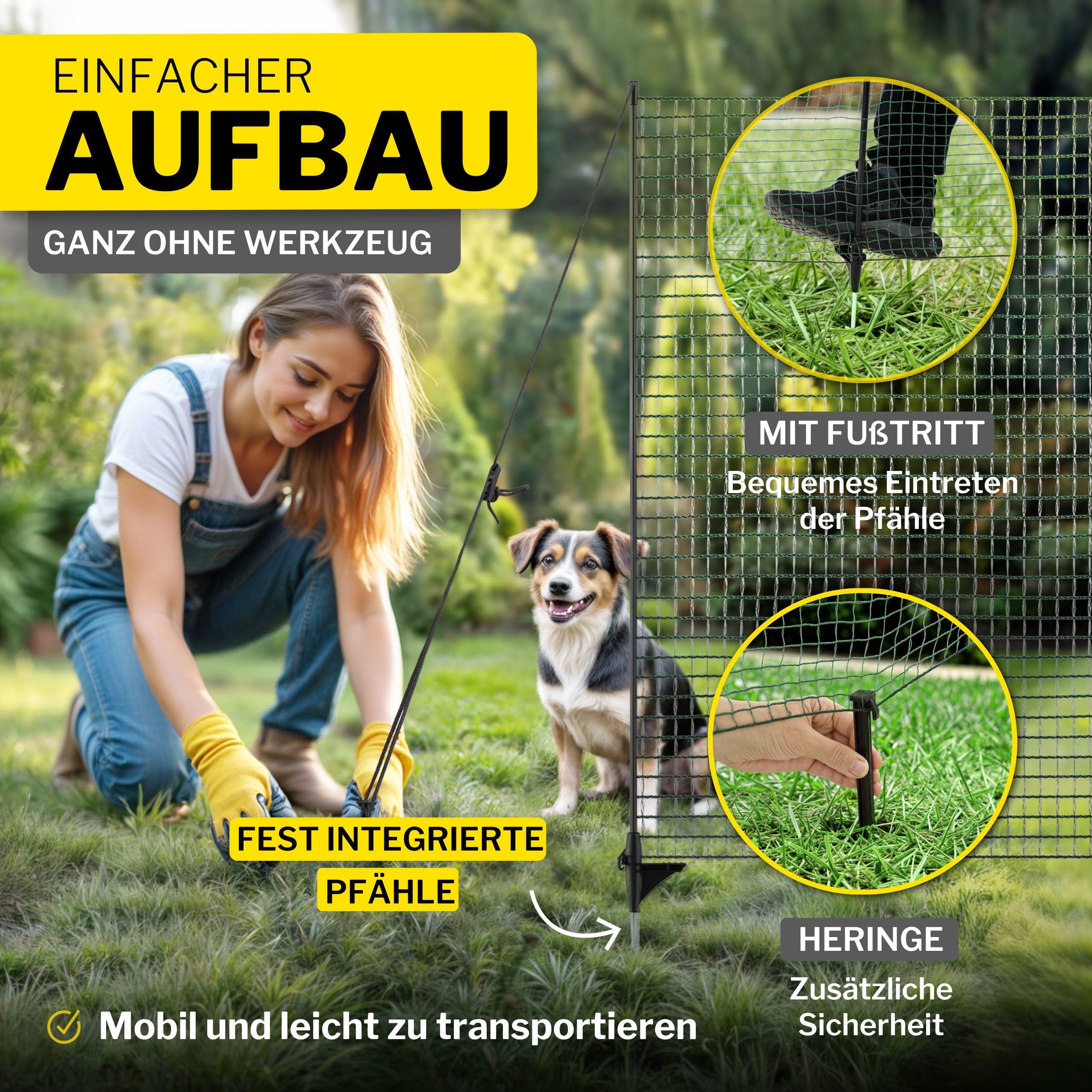 horizont-trapper-hundezaun-20-m-x-80-cm-mobil-gr-n image 4
