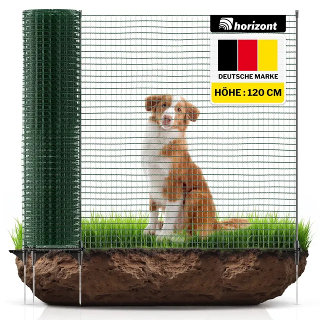 horizont-trapper-hundezaunfix-120-cm-x-15-m-engmaschig-gr-n image 1