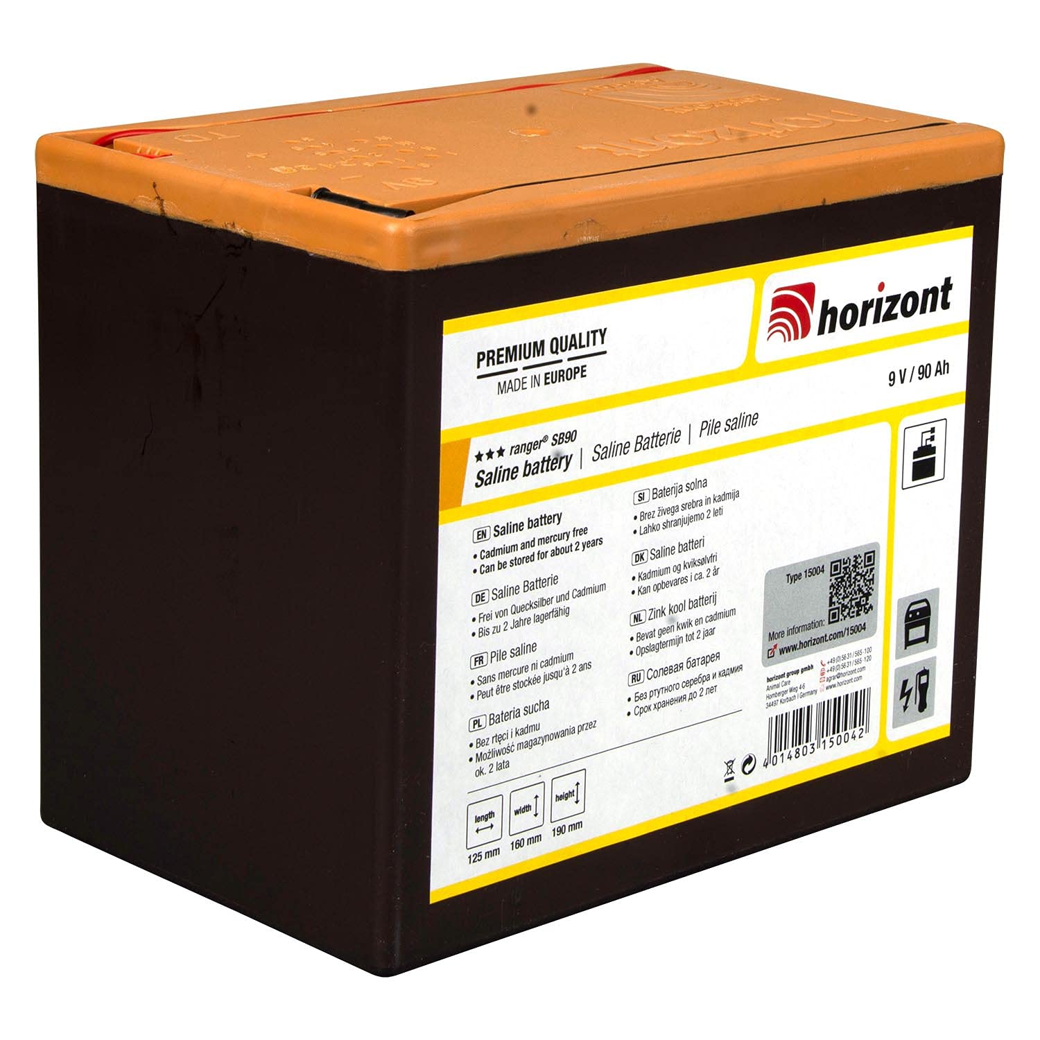 horizont-ranger-sb90-weidezaunbatterie-9v-90ah-zink-kohle image 1