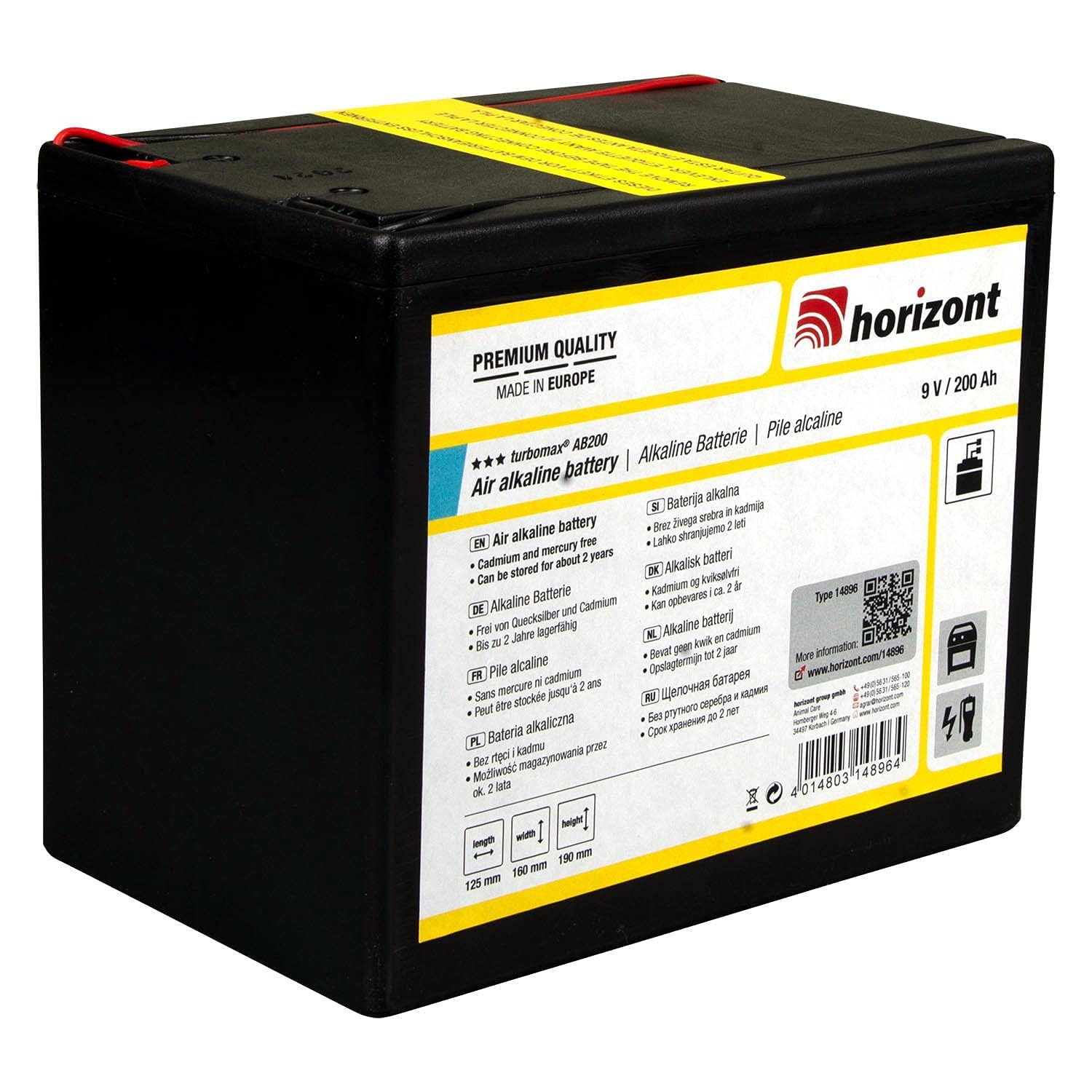 horizont-turbomax-ab200-weidezaunbatterie-9v-200ah-alkaline image 1
