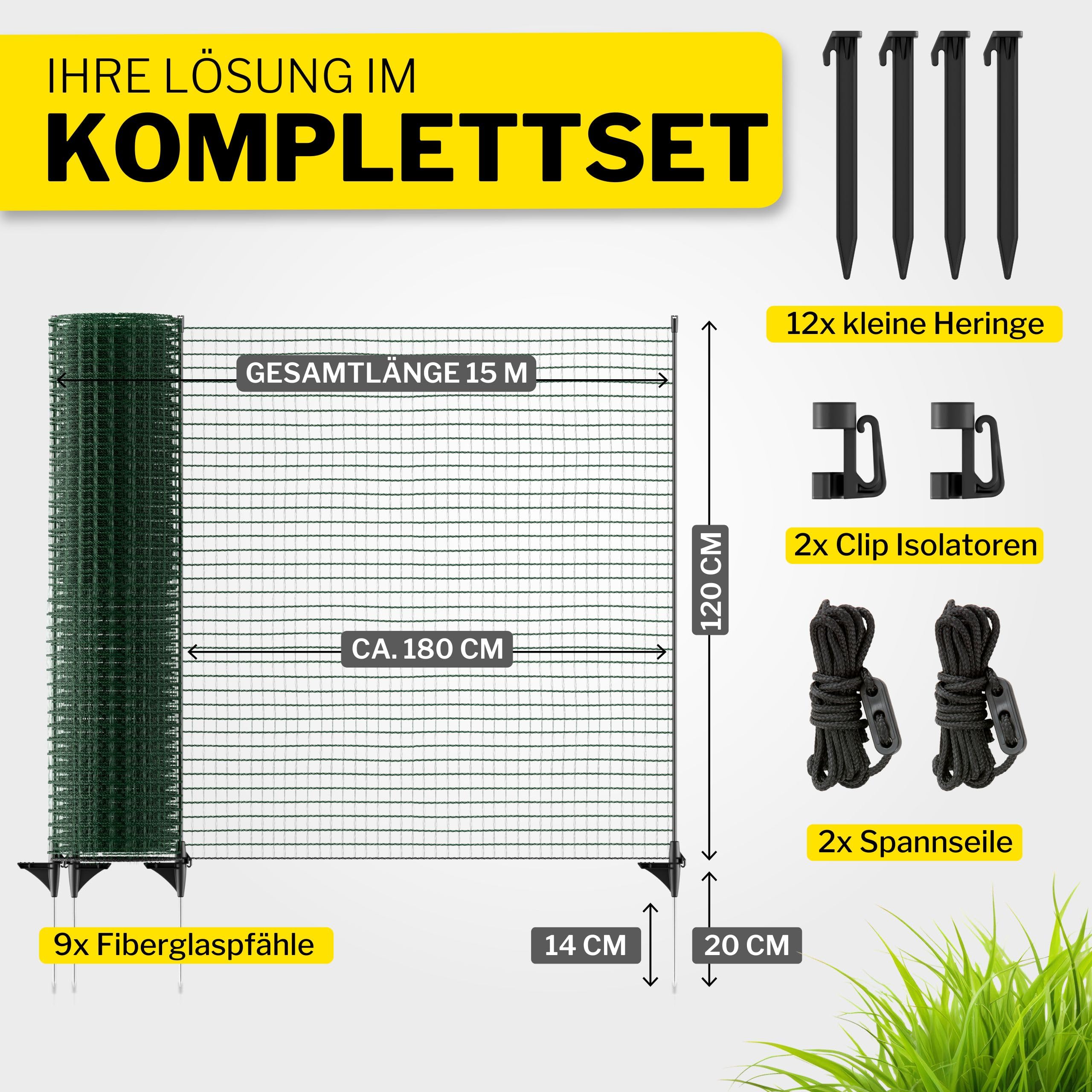 horizont-trapper-hundezaunfix-120-cm-x-15-m-engmaschig-gr-n image 2